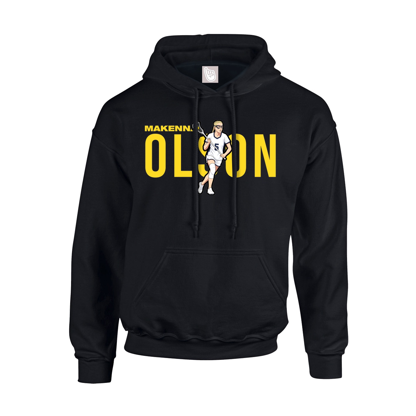 Youth Hoodie — Player Name in Black