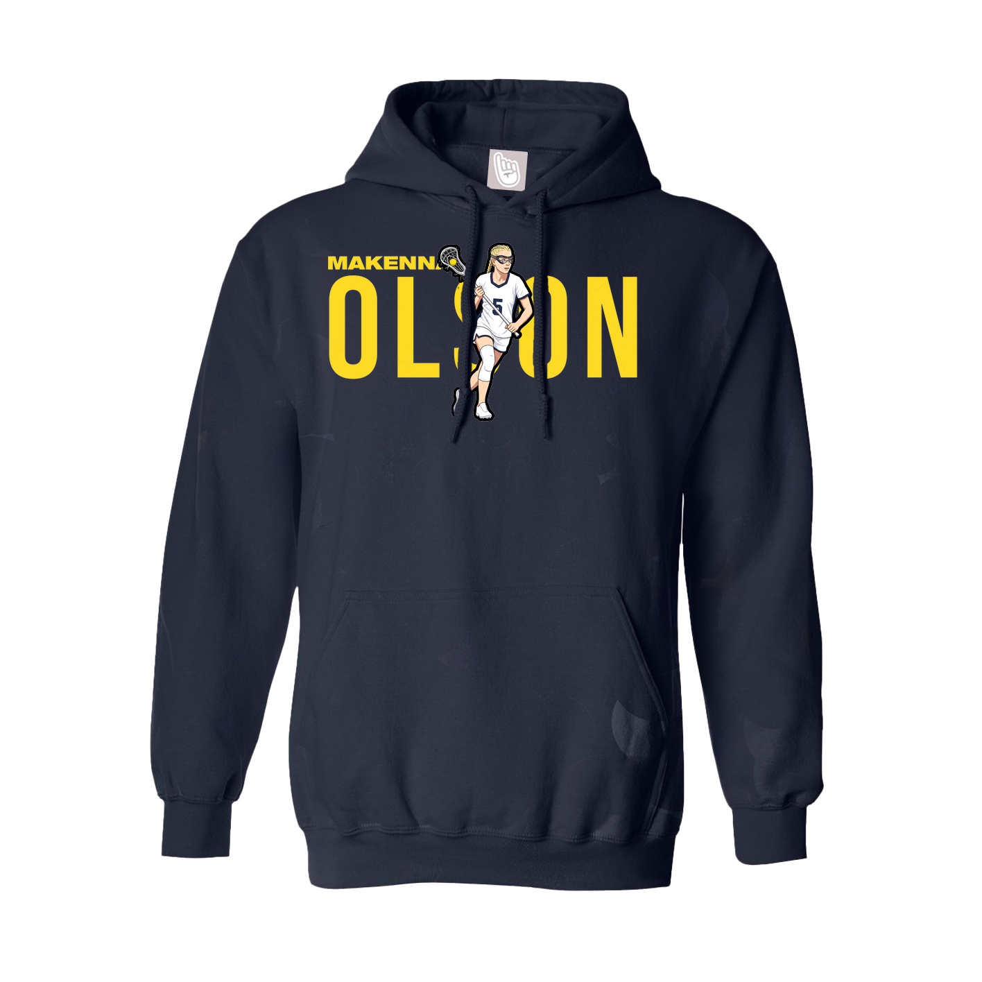 Youth Hoodie — Player Name in Navy