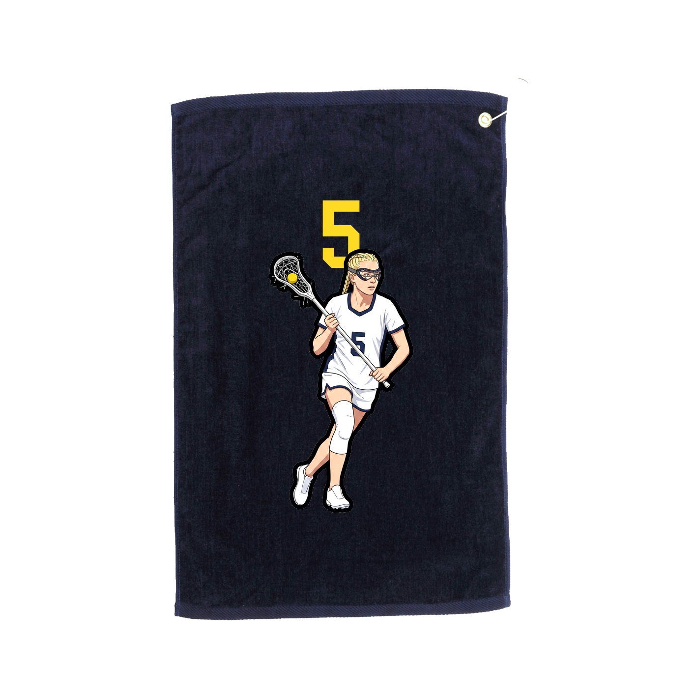 Golf Towel — Number Top in Navy