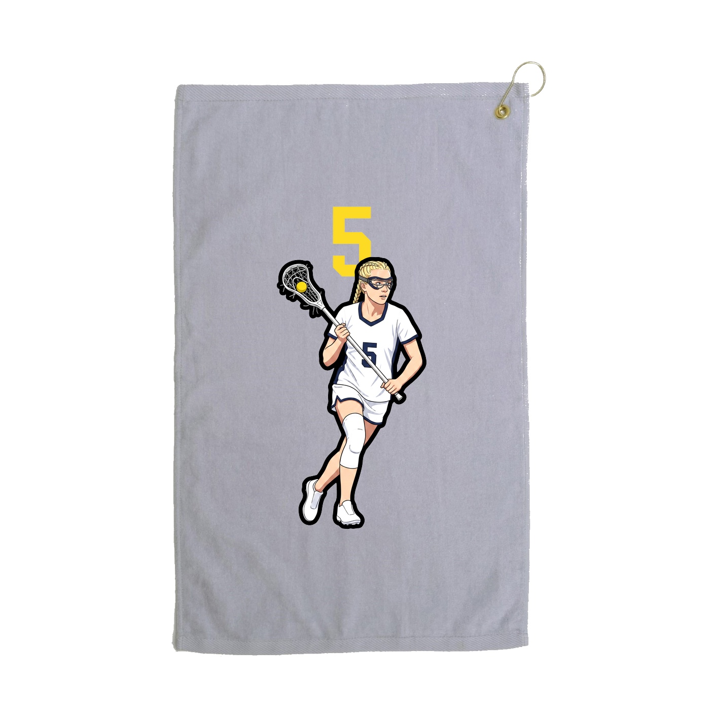 Golf Towel — Number Top in Grey