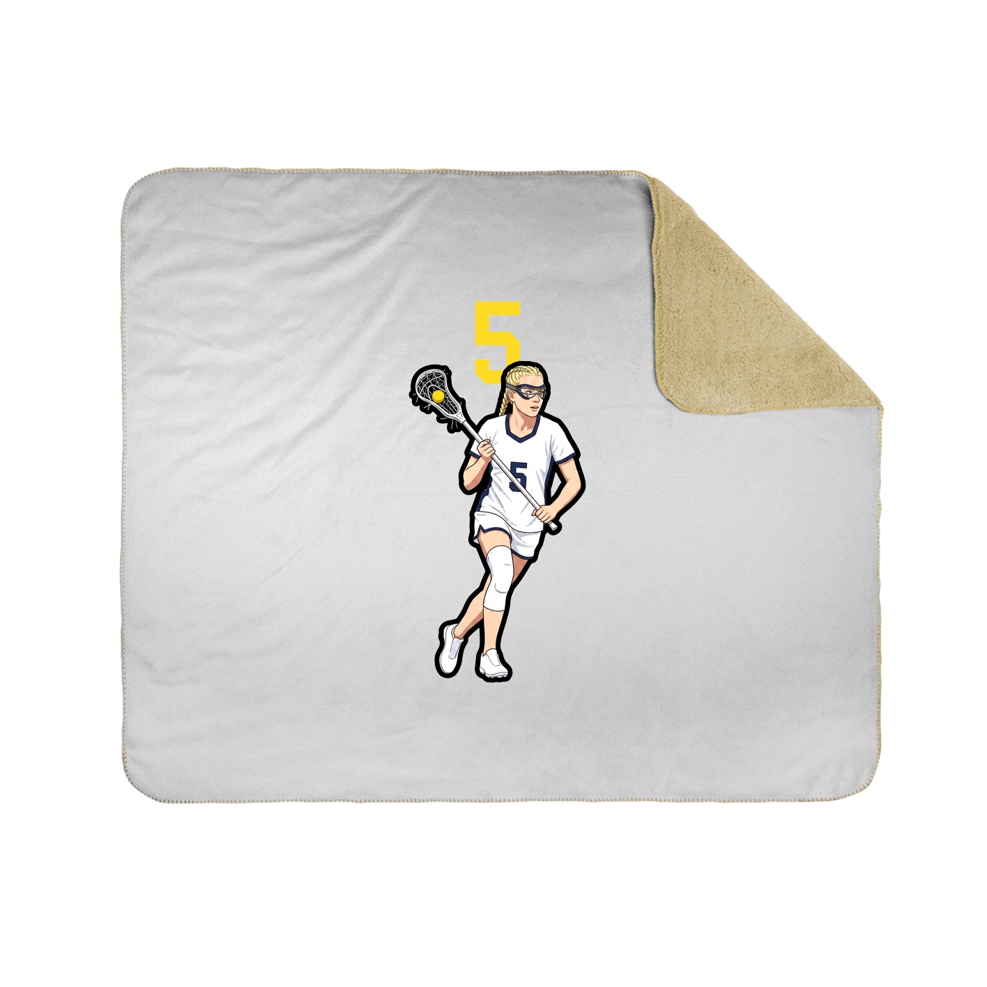Throw Blanket — Number Top in White