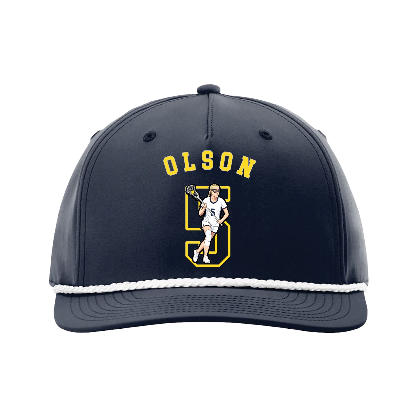 Five-Panel Classic Rope Cap — Shirsey Arch in Navy