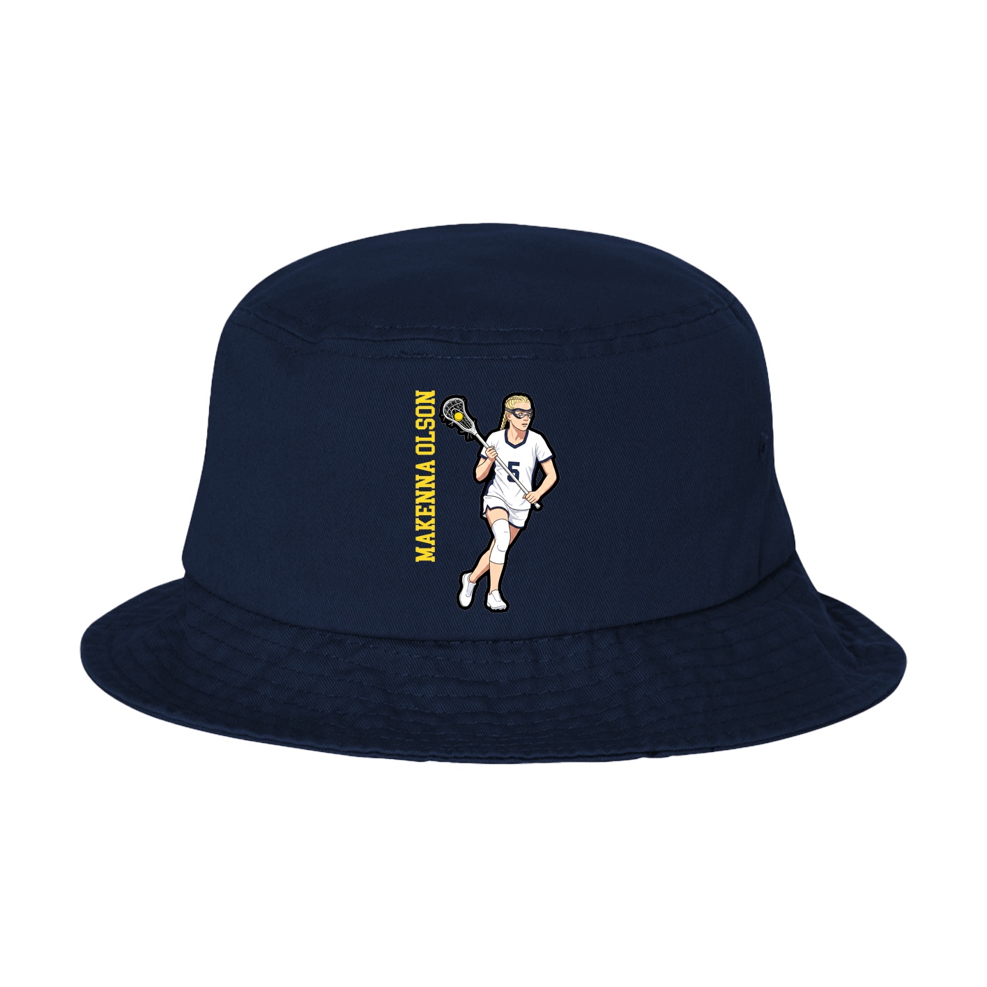 Bucket Cap — Name Vertical in Navy