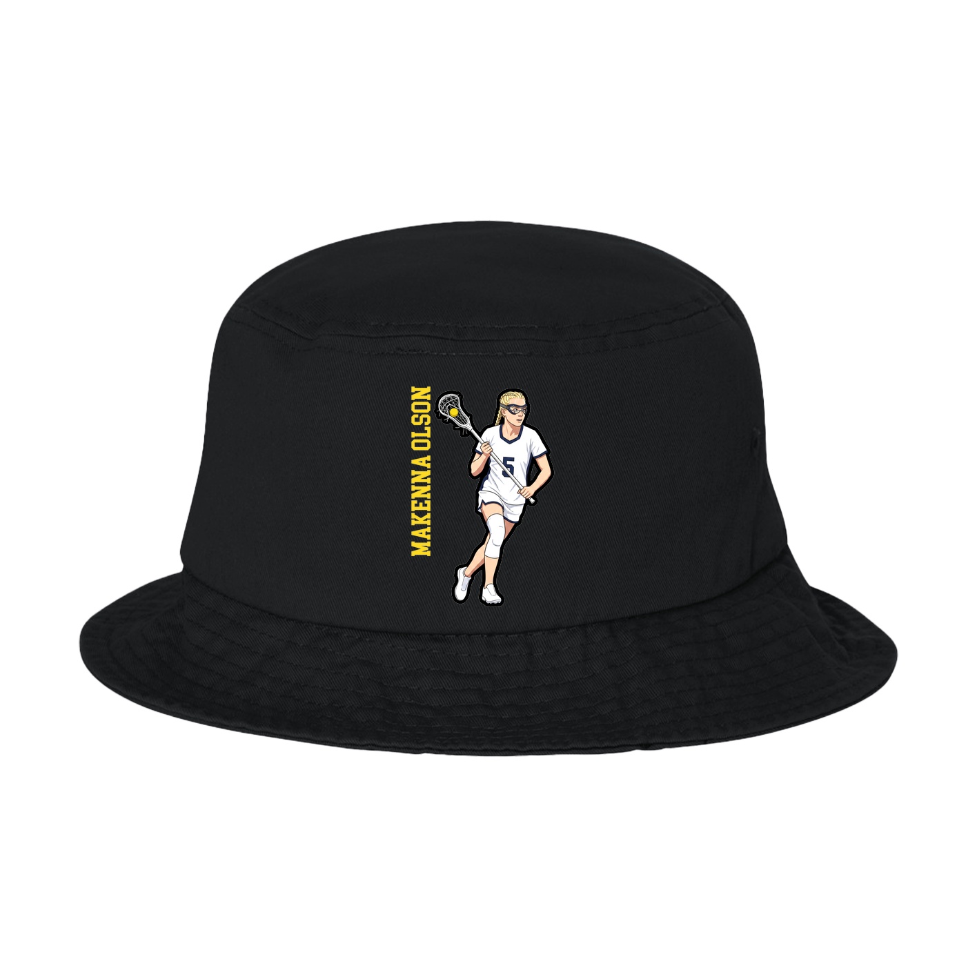 Bucket Cap — Name Vertical in Black