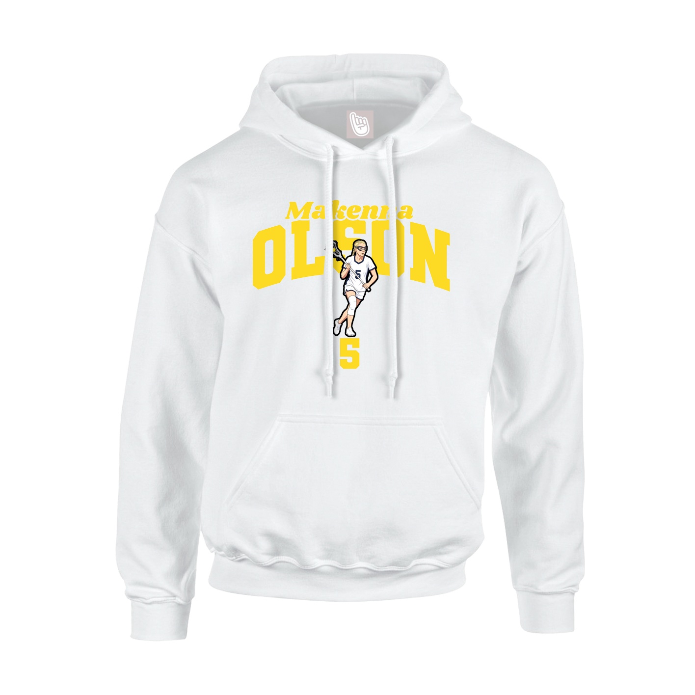 Hoodie — Signature Arch in White