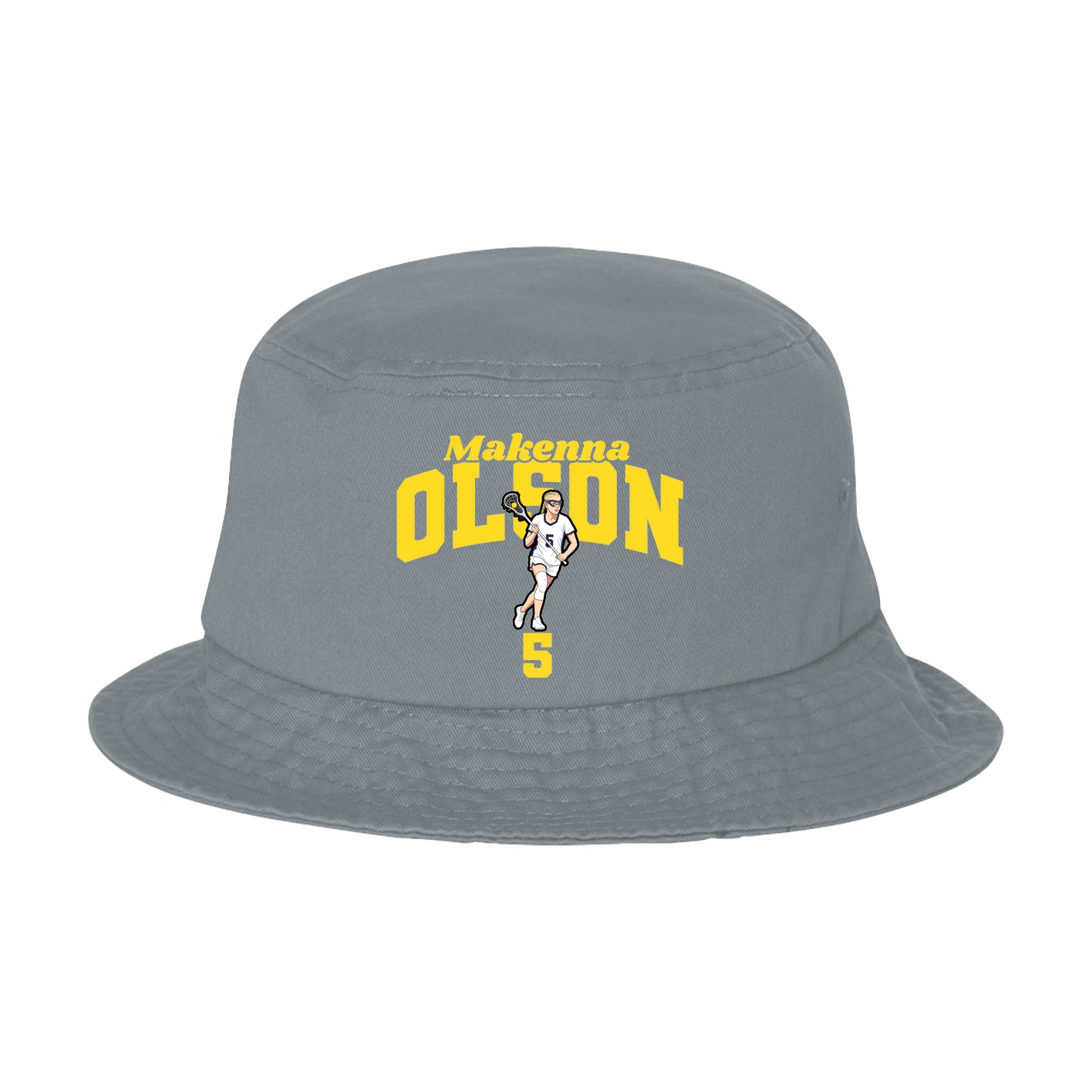 Bucket Cap — Signature Arch in Grey