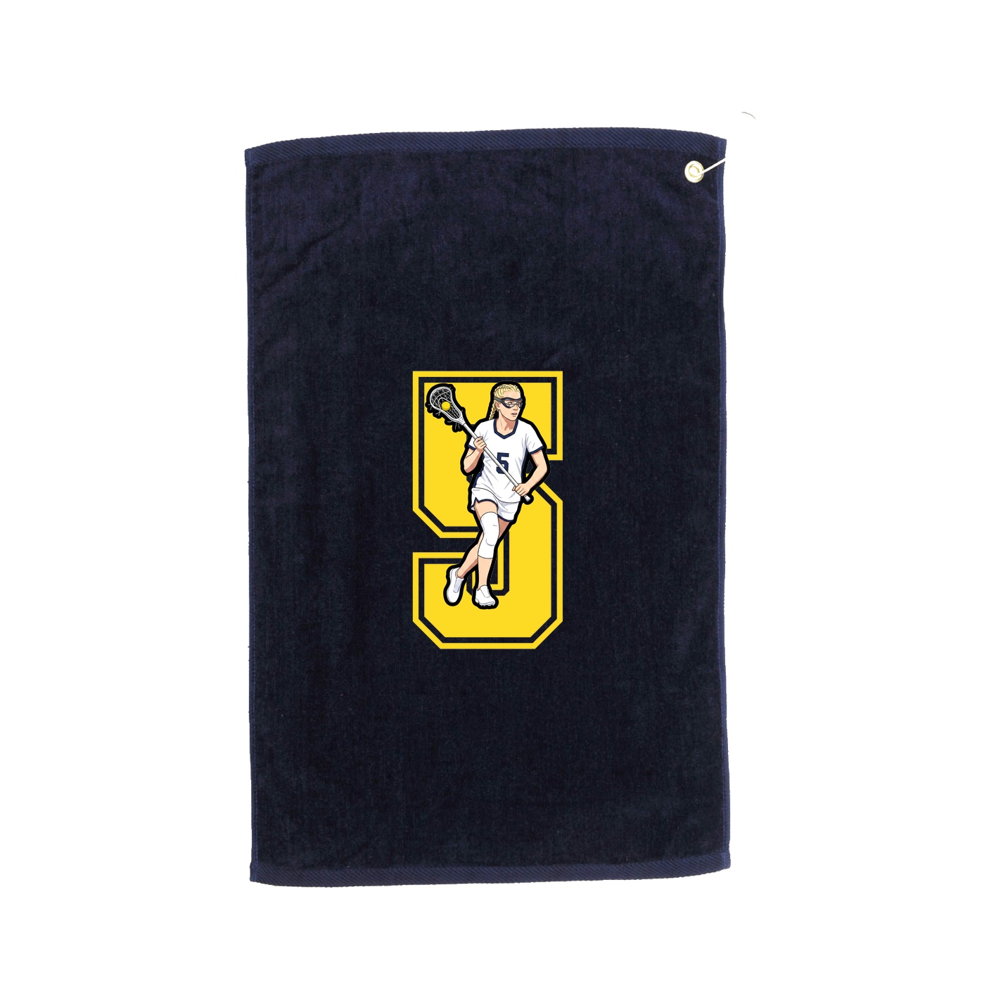 Golf Towel — Number in Navy