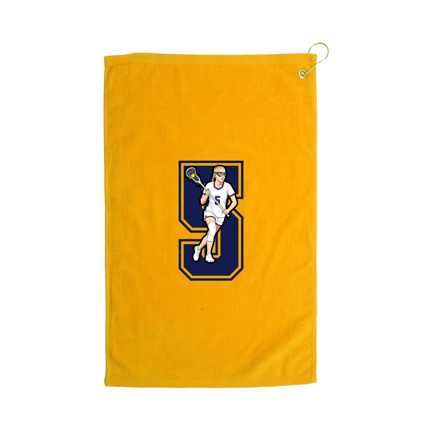 Golf Towel — Number in Gold