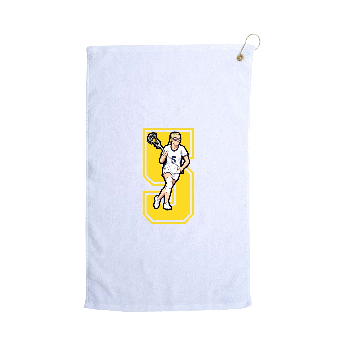 Golf Towel — Number in White