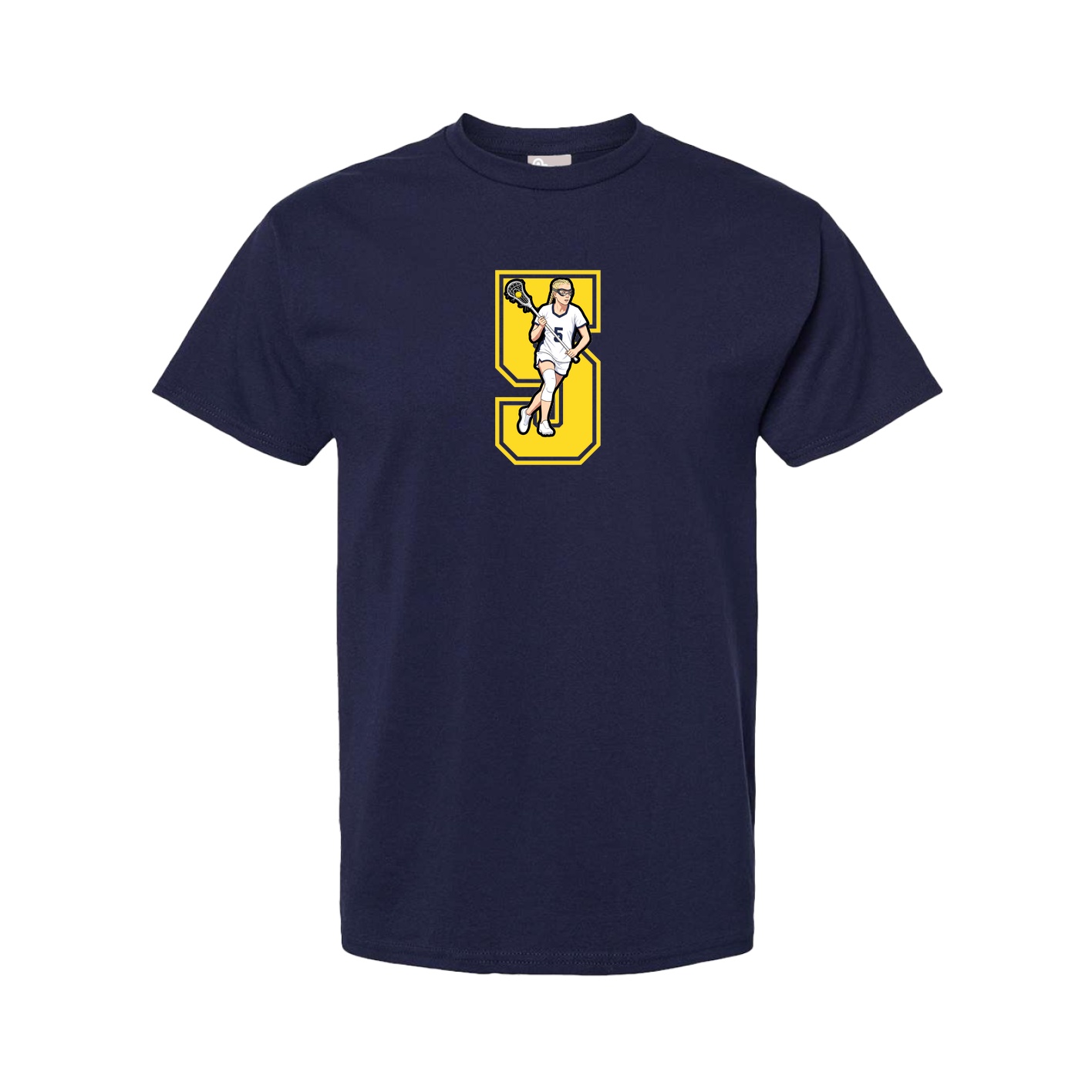 Youth Tee — Number in Navy