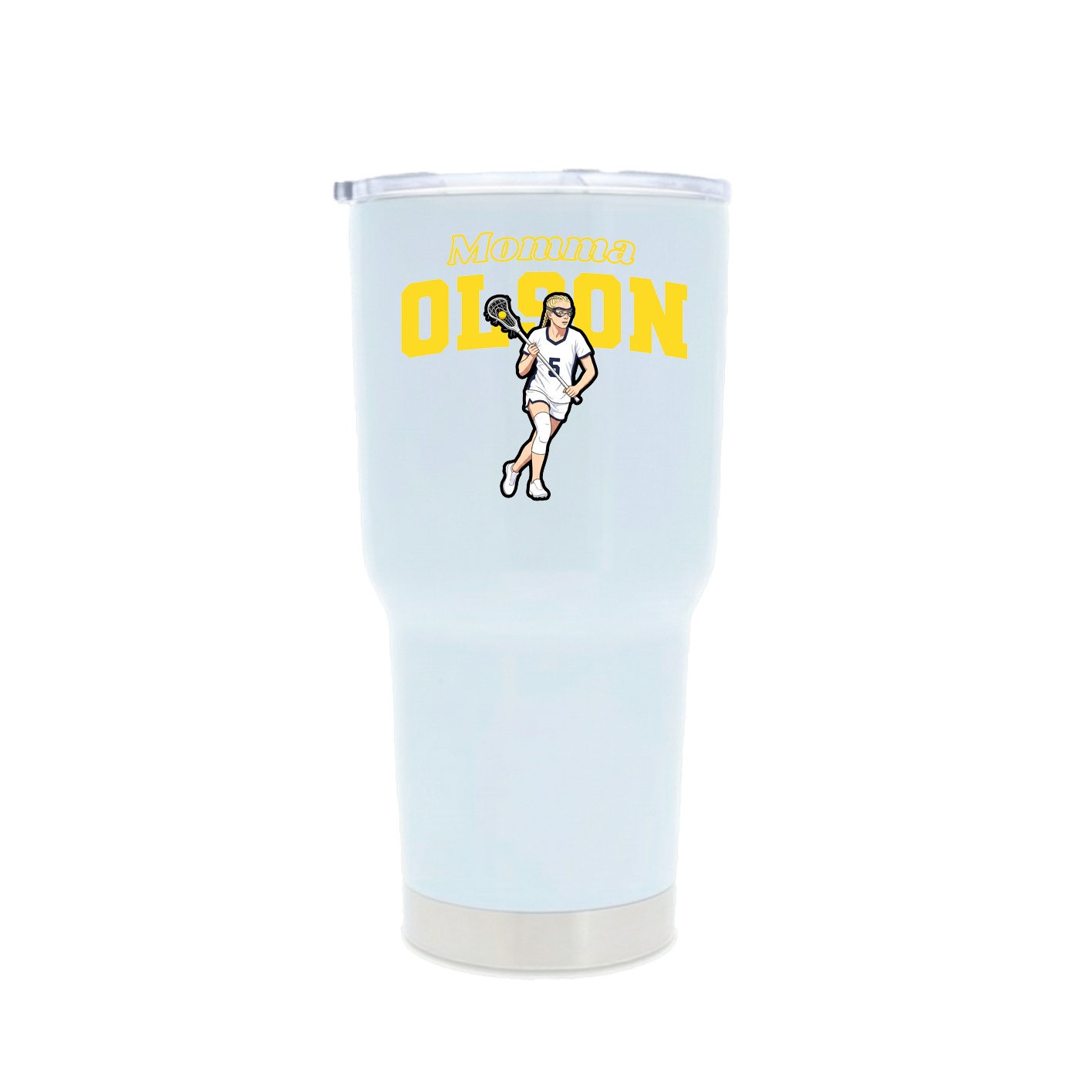 30oz Stainless Steel Tumbler — Mothers Day Block in White