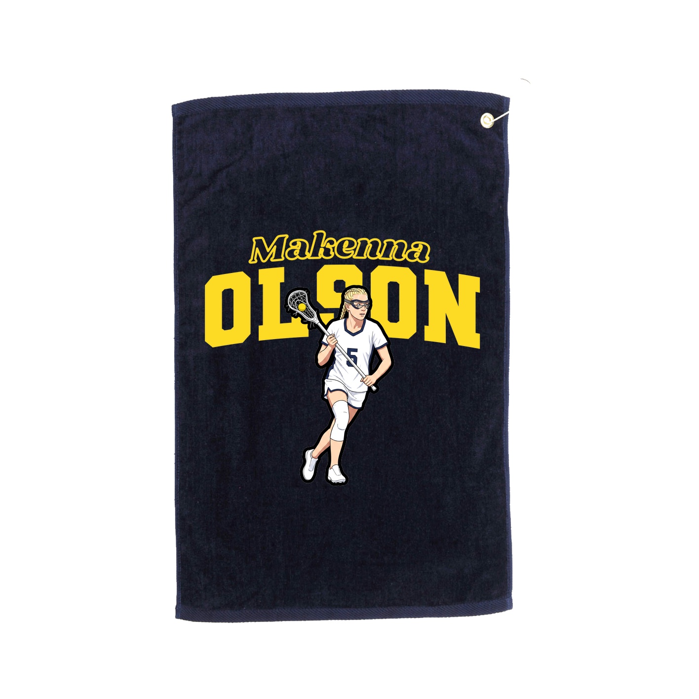 Golf Towel — Name Arch in Navy