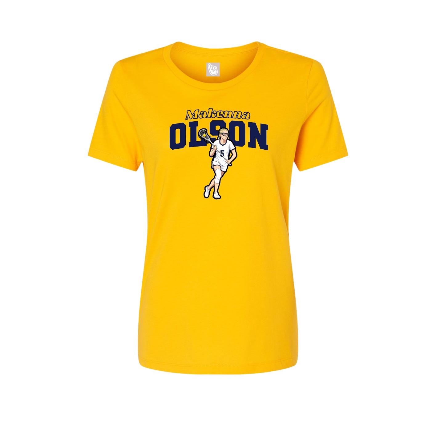 Womens Tee — Name Arch in Gold
