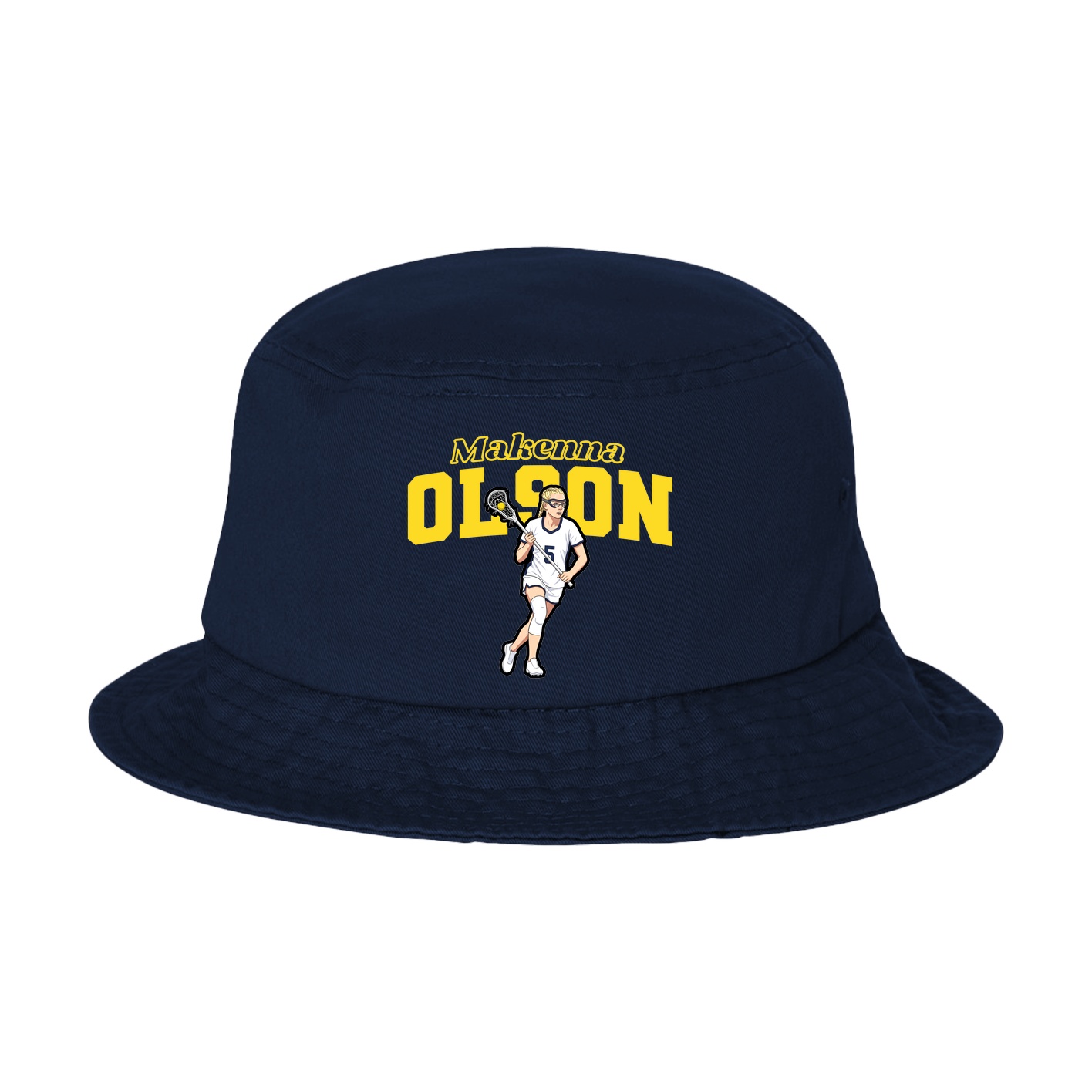 Bucket Cap — Name Arch in Navy