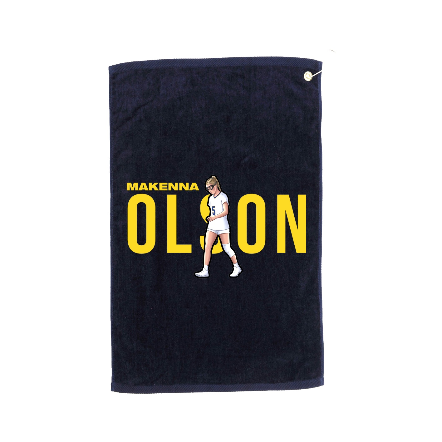 Golf Towel — Player Name in Navy