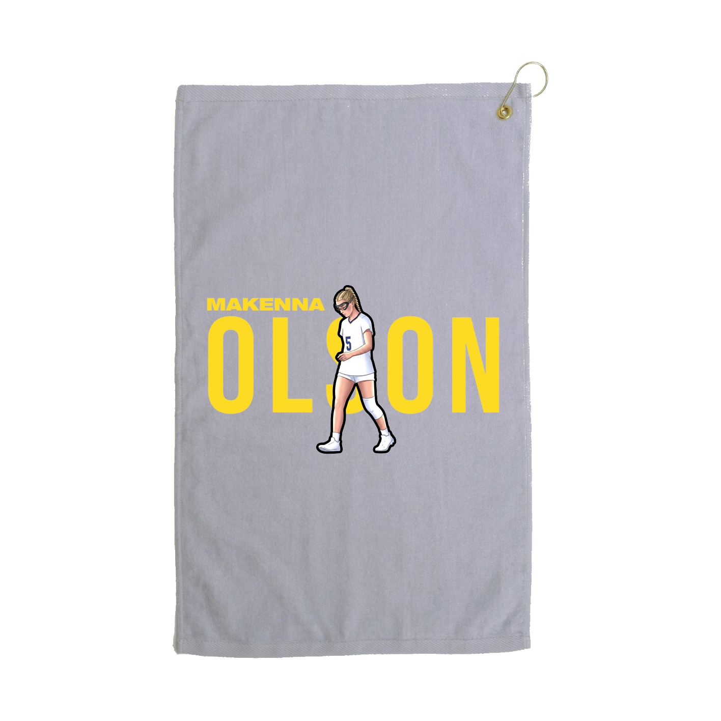Golf Towel — Player Name in Grey