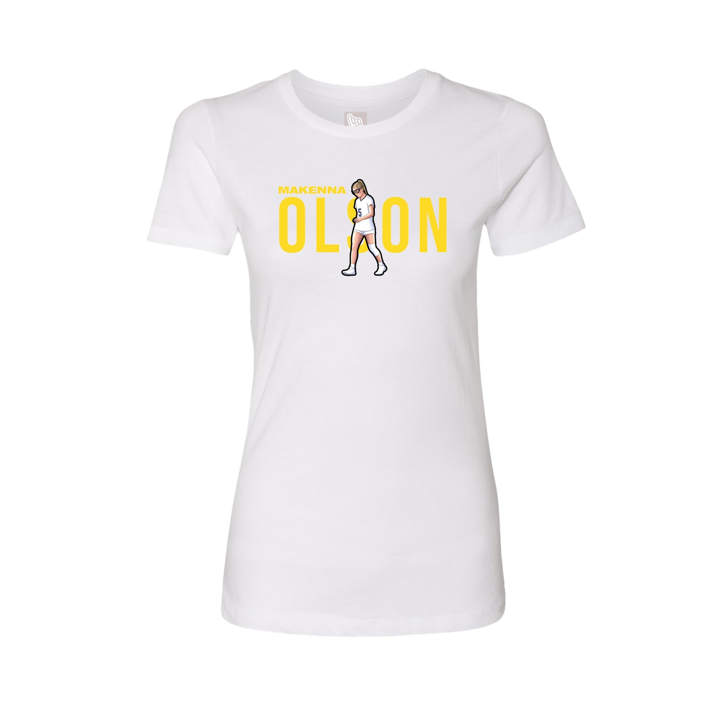 Womens Tee — Player Name in White