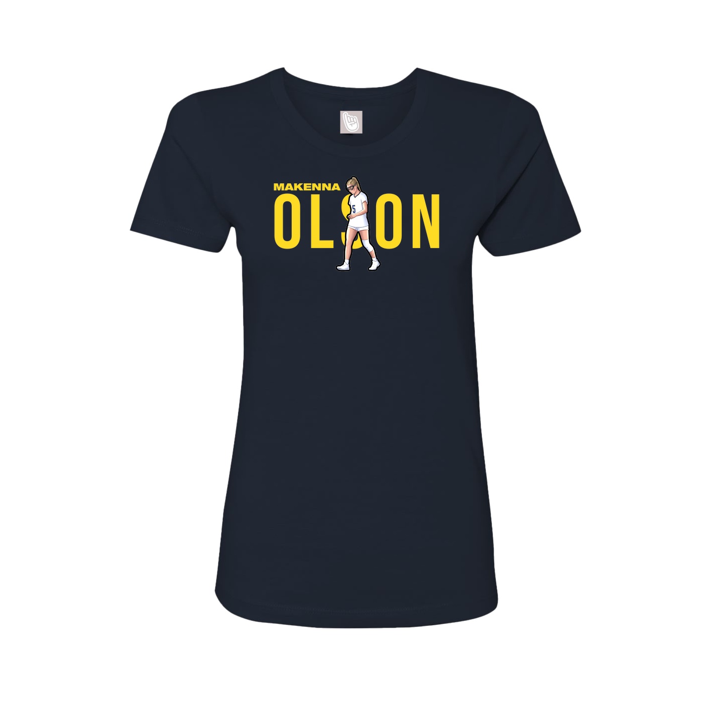 Womens Tee — Player Name in Navy
