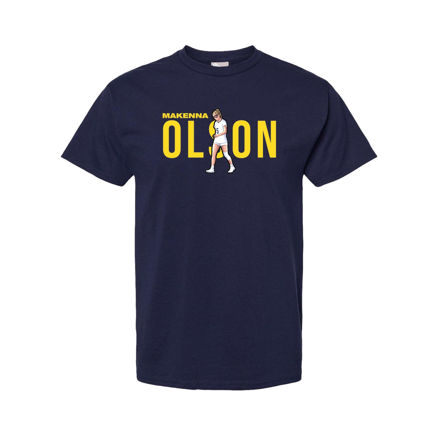 Youth Tee — Player Name in Navy