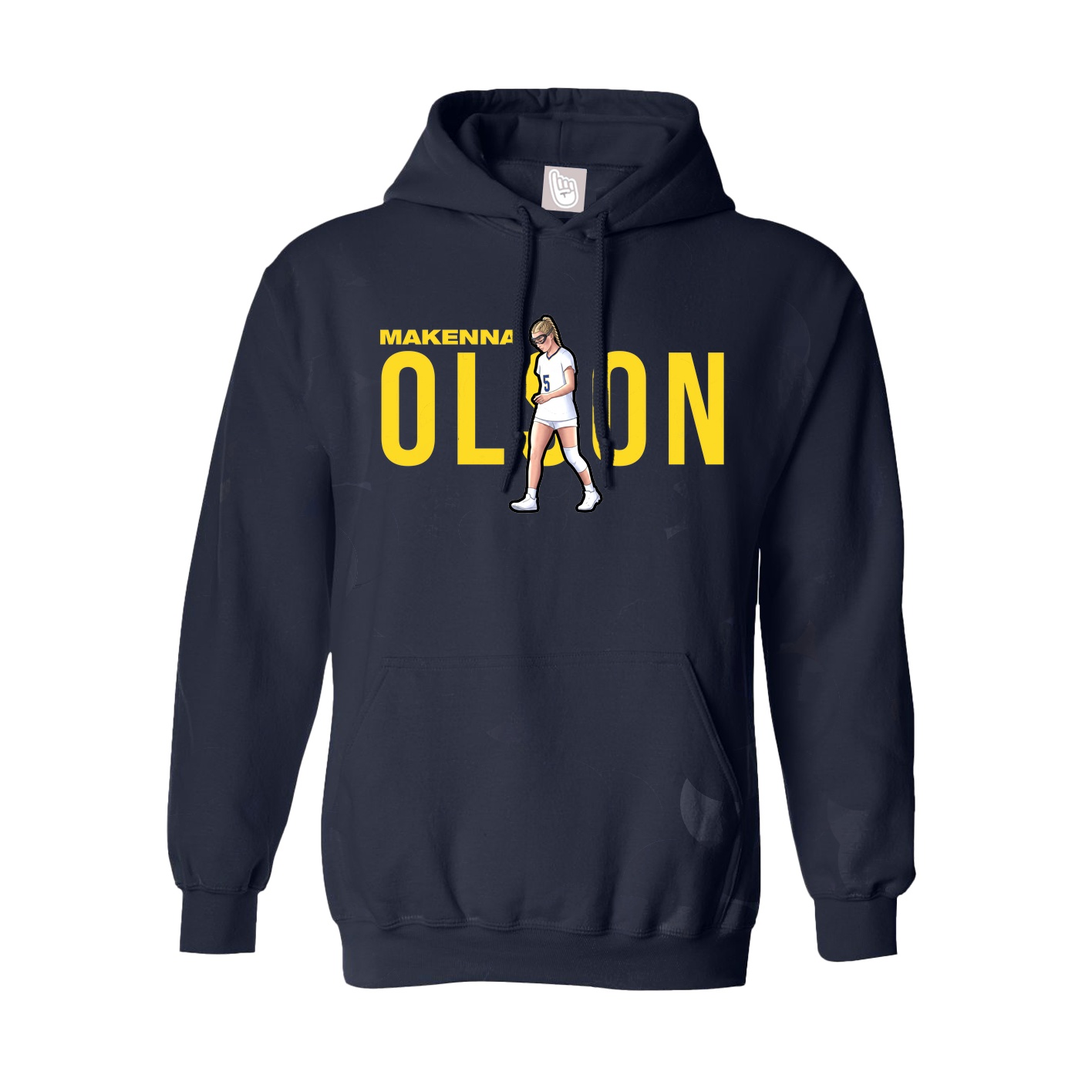 Hoodie — Player Name in Navy