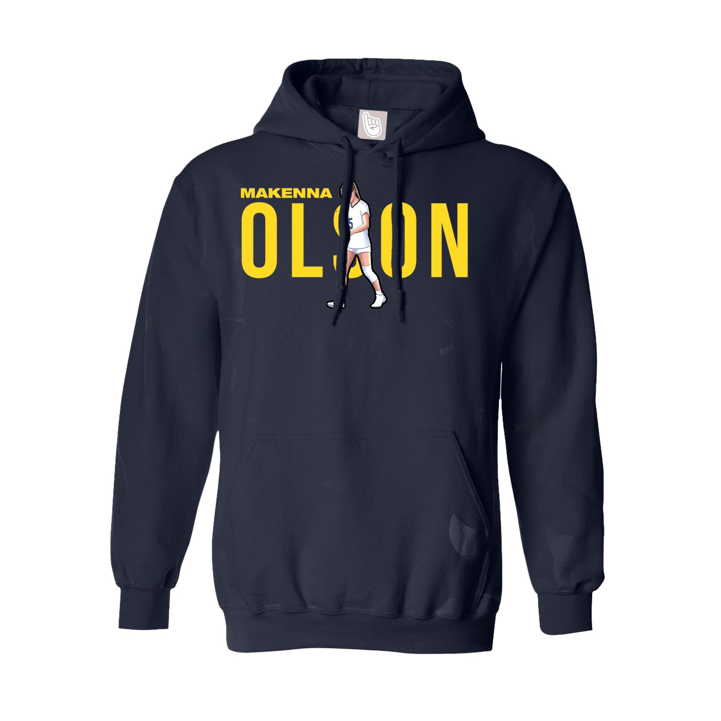 Youth Hoodie — Player Name in Navy