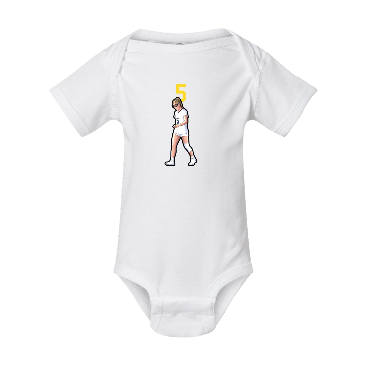 Baby Onesie — Number Top in White