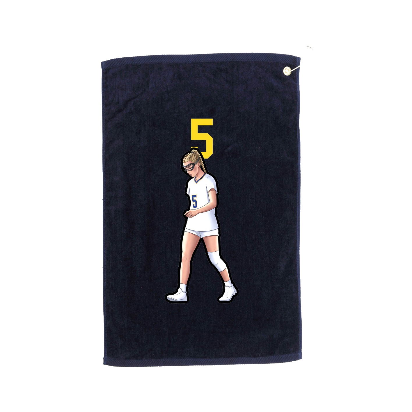 Golf Towel — Number Top in Navy