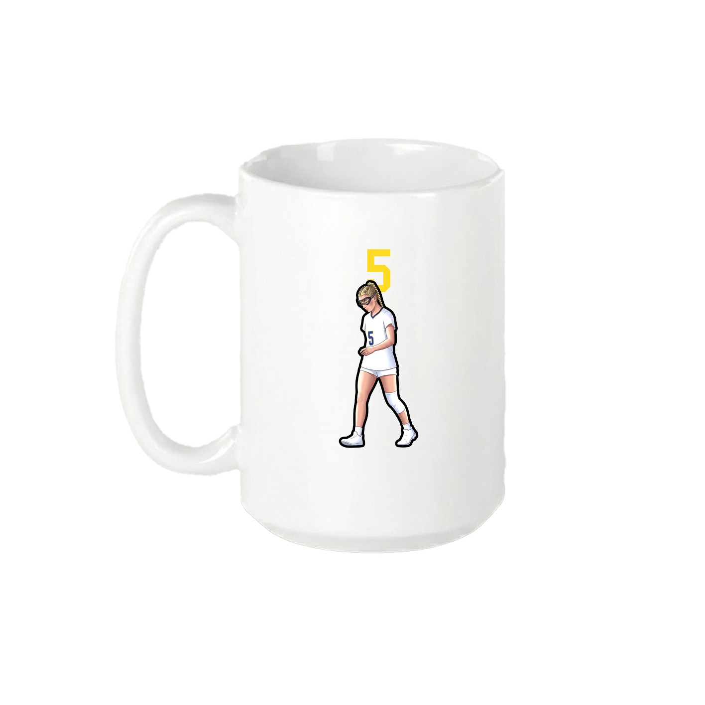 15oz Coffee Mug — Number Top in White