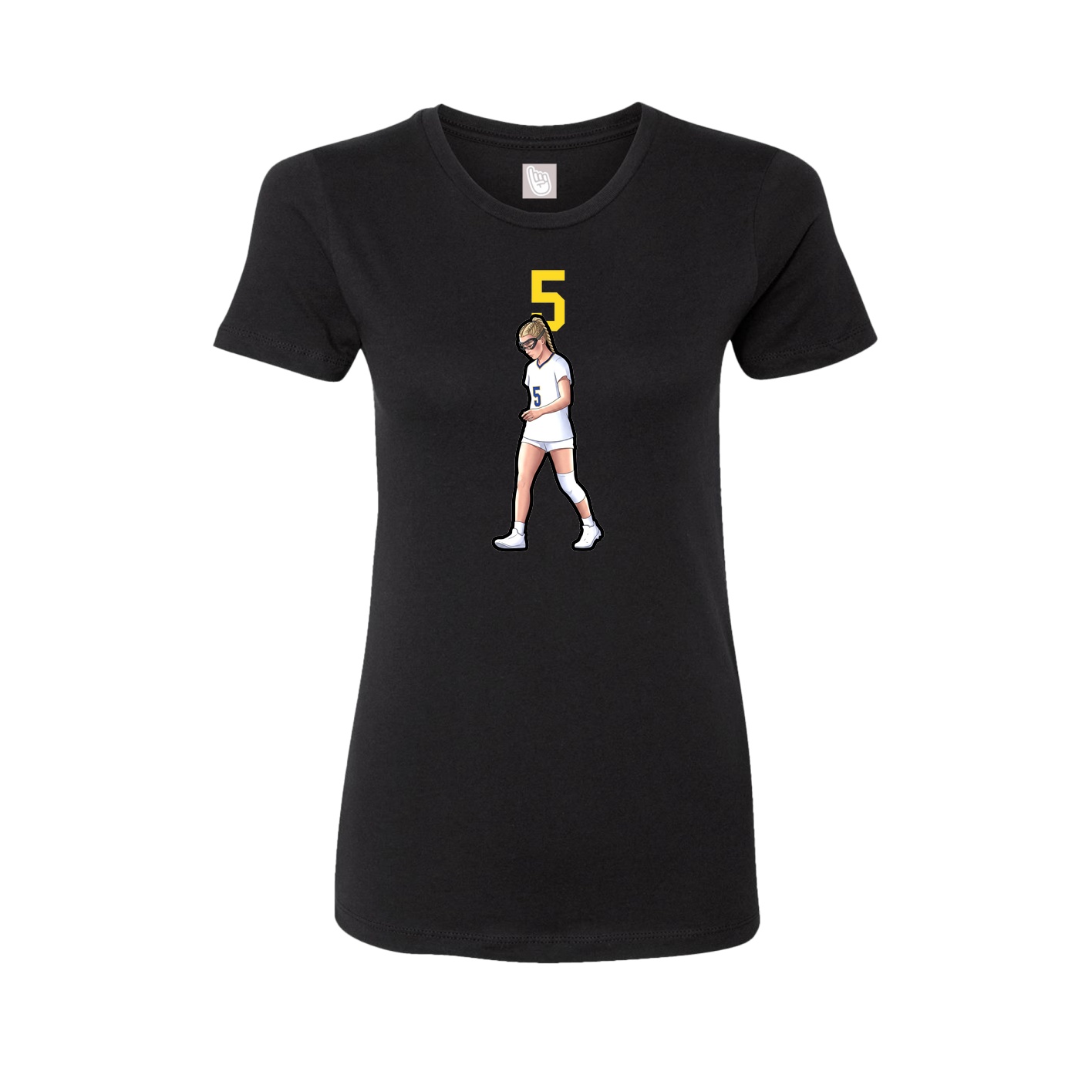 Womens Tee — Number Top in Black