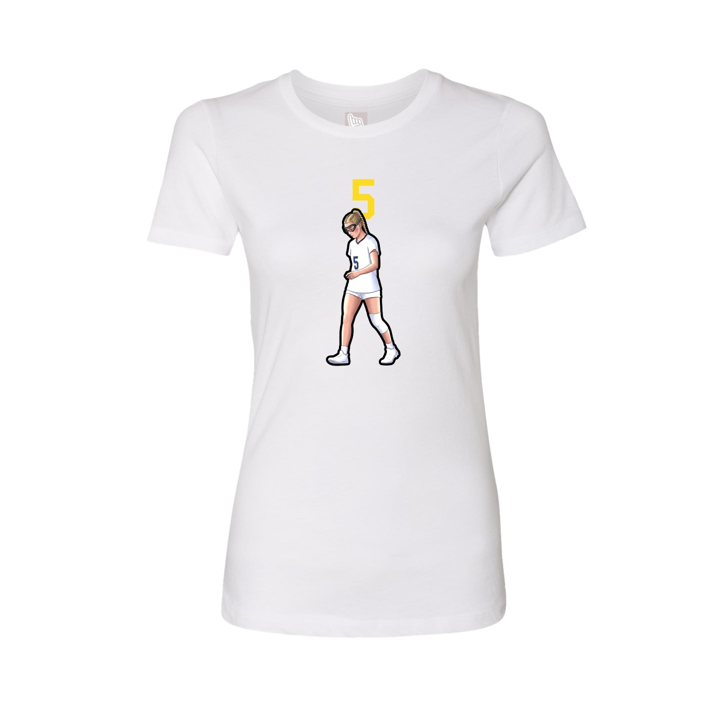 Womens Tee — Number Top in White