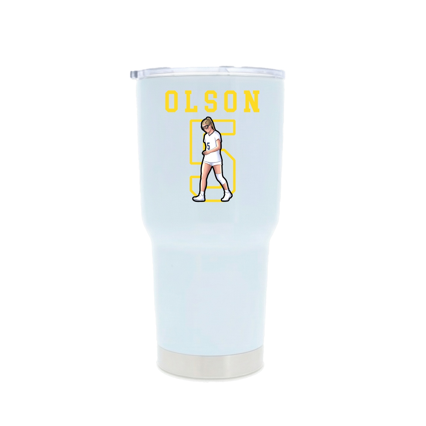 30oz Stainless Steel Tumbler — Shirsey in White