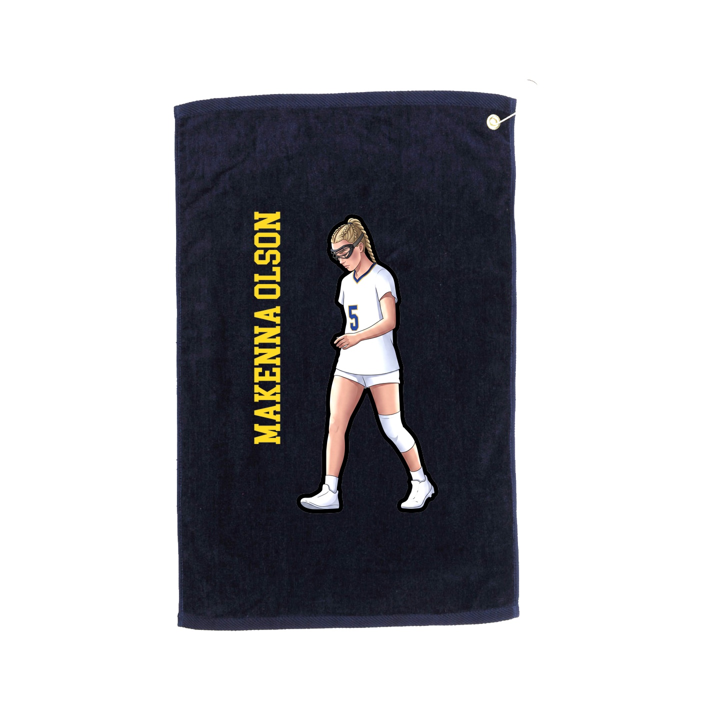 Golf Towel — Name Vertical in Navy