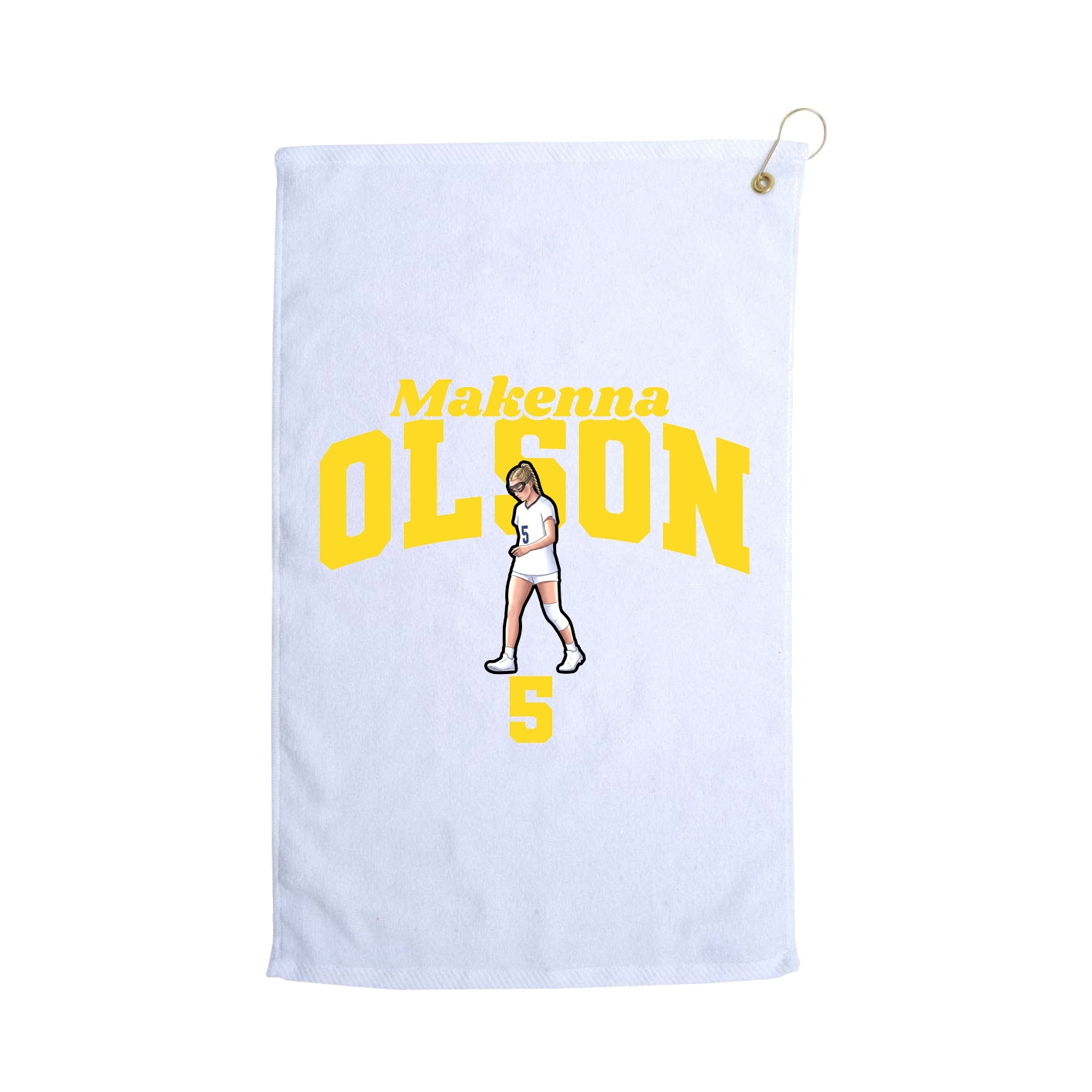Golf Towel — Signature Arch in White