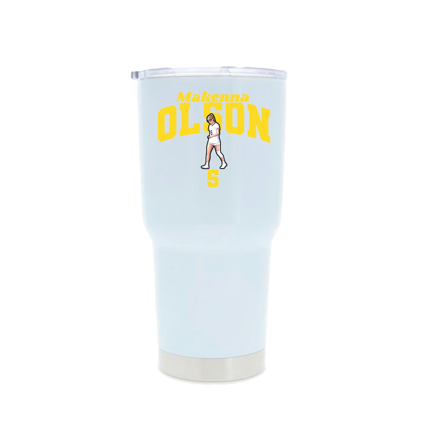 30oz Stainless Steel Tumbler — Signature Arch in White