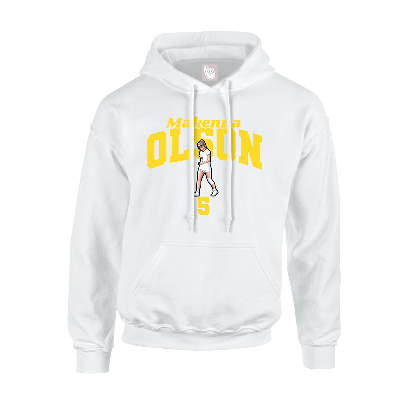 Youth Hoodie — Signature Arch in White