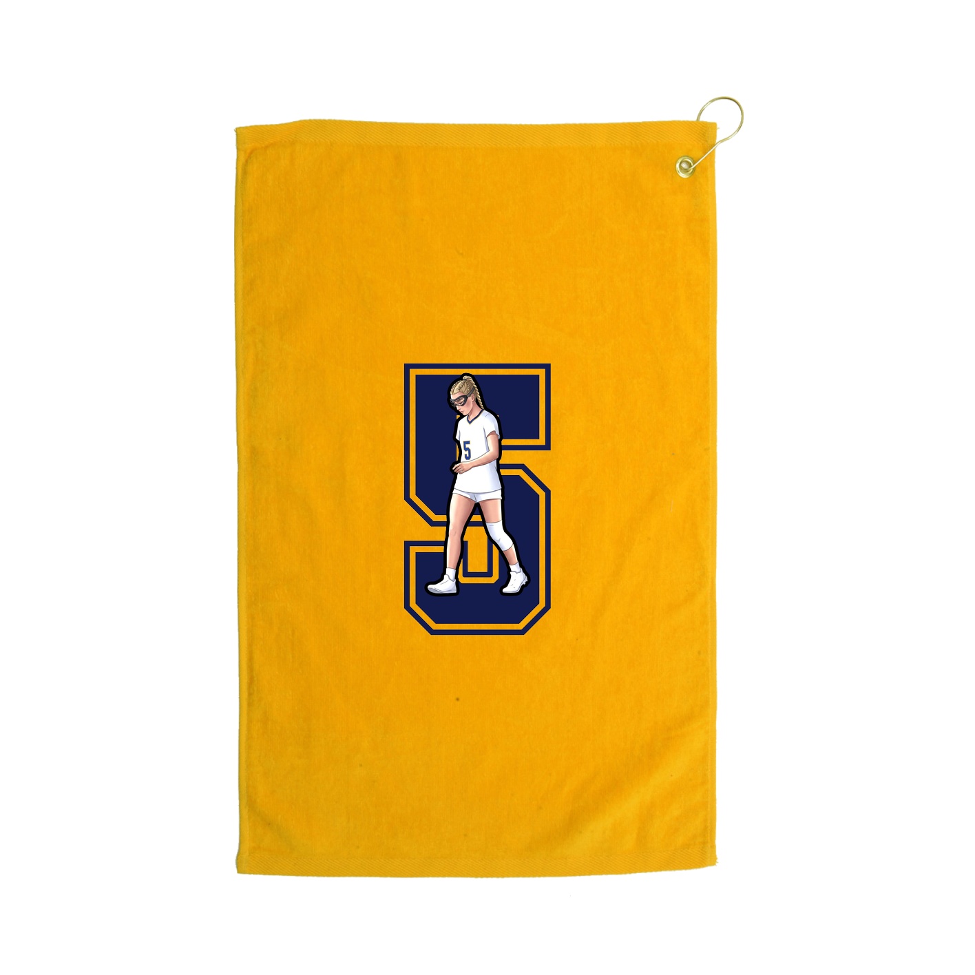 Golf Towel — Number in Gold