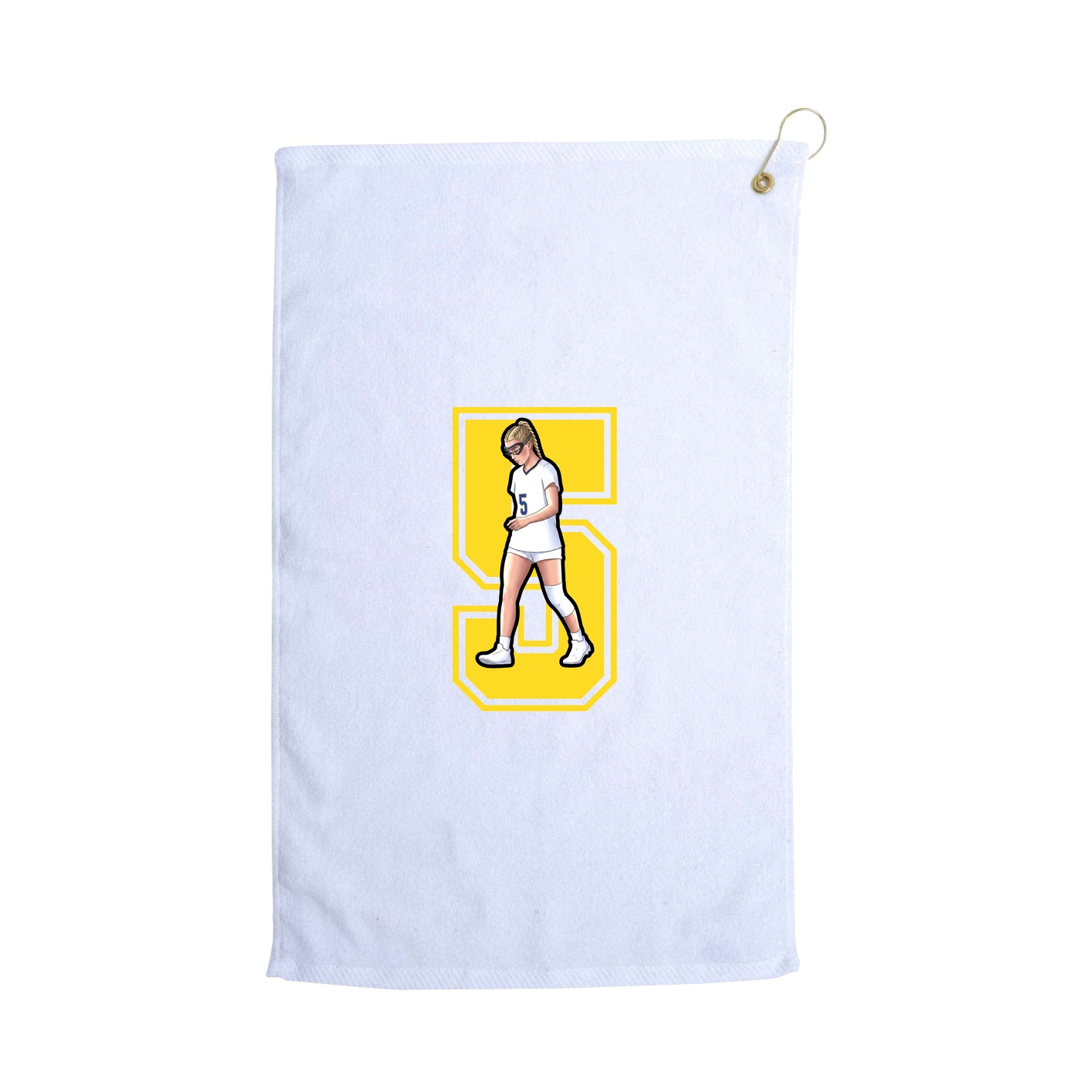 Golf Towel — Number in White