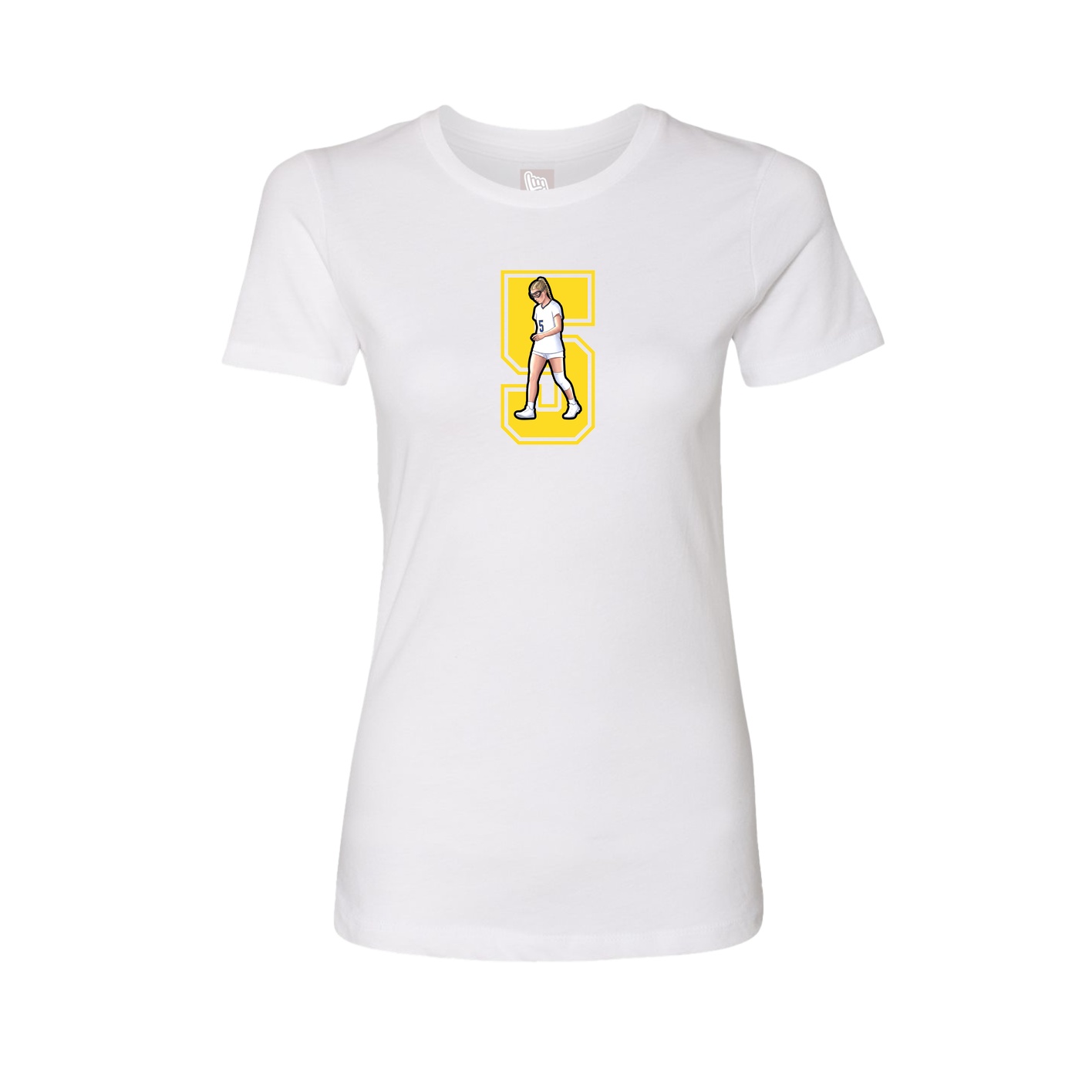 Womens Tee — Number in White