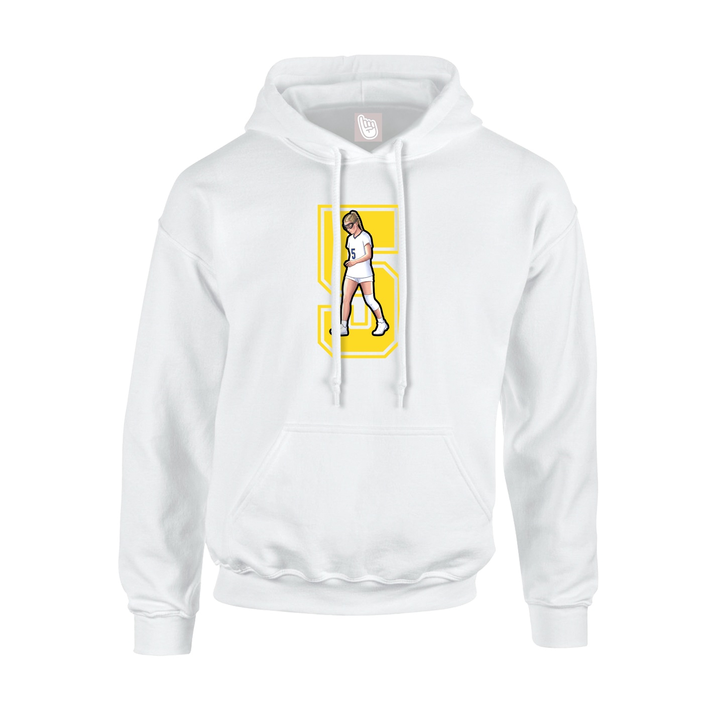 Youth Hoodie — Number in White