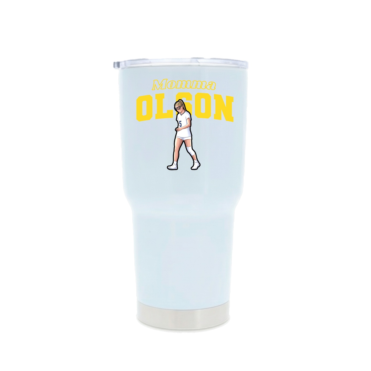 30oz Stainless Steel Tumbler — Mothers Day Block in White