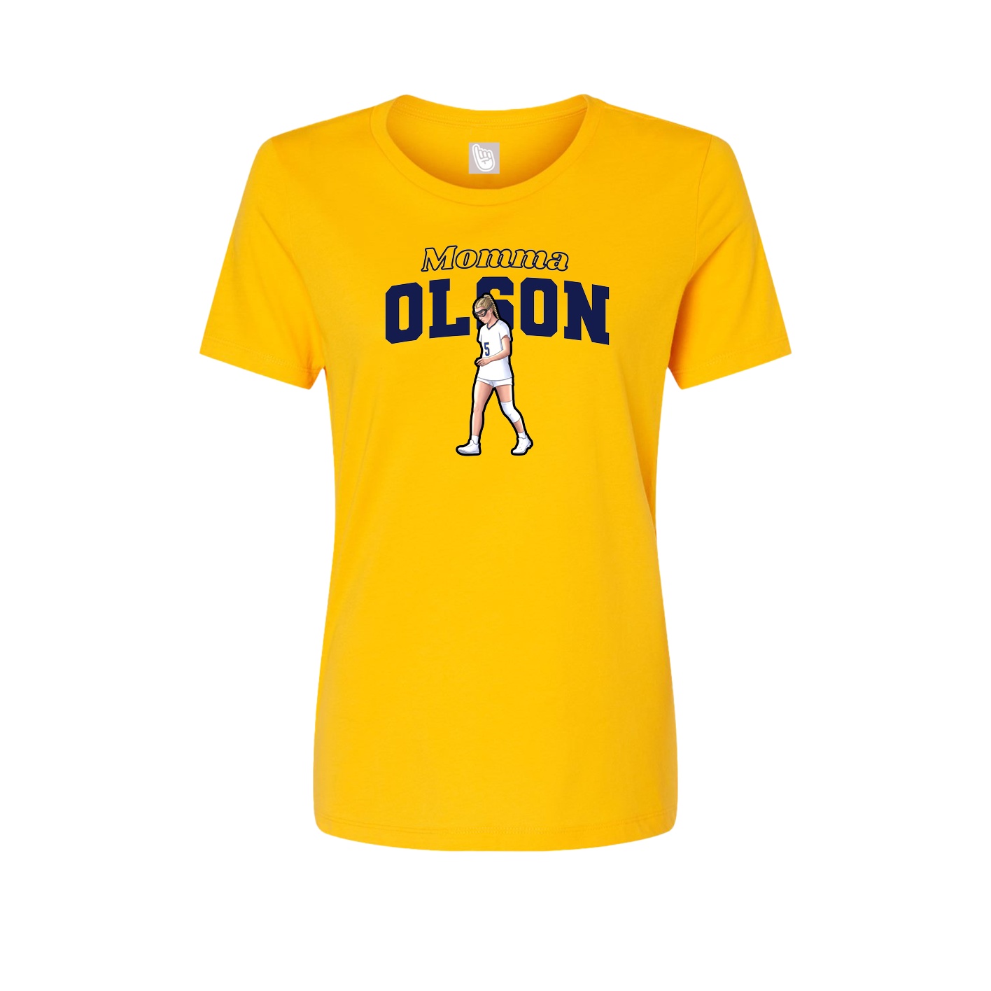 Womens Tee — Mothers Day Block in Gold
