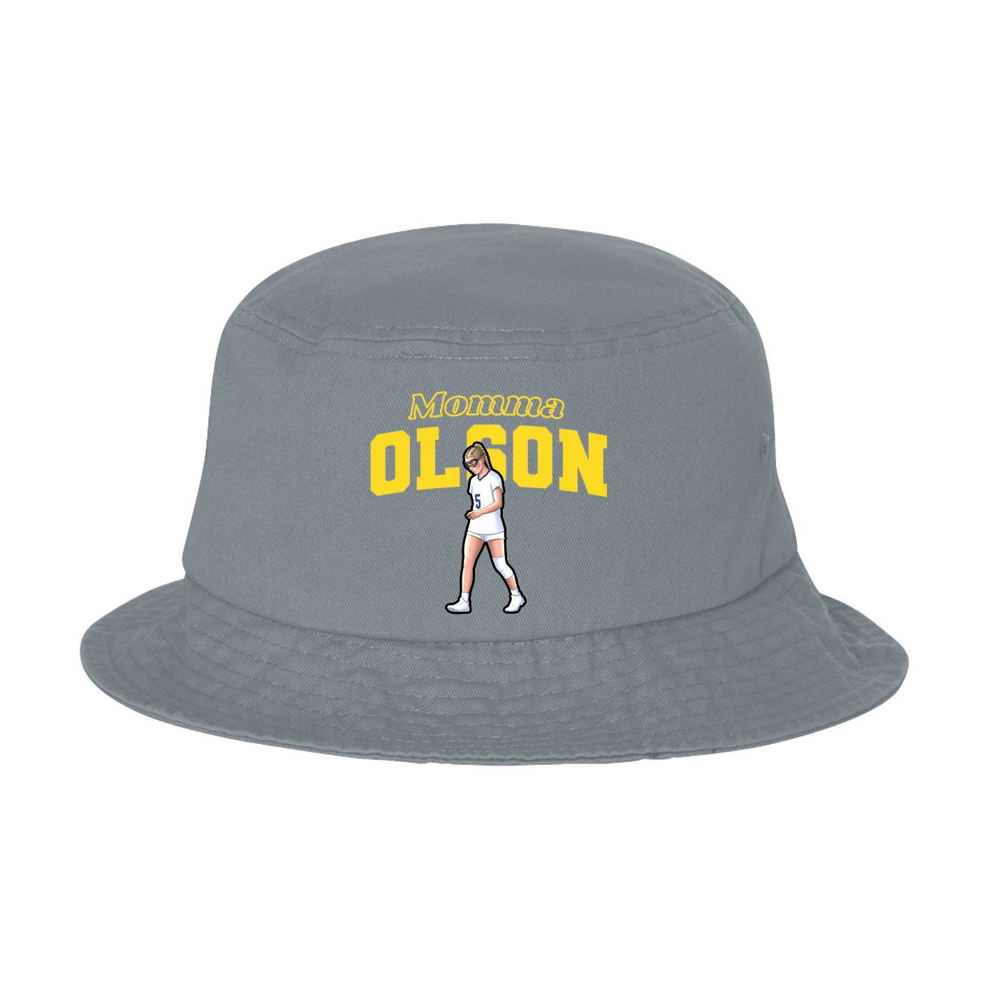 Bucket Cap — Mothers Day Block in Grey