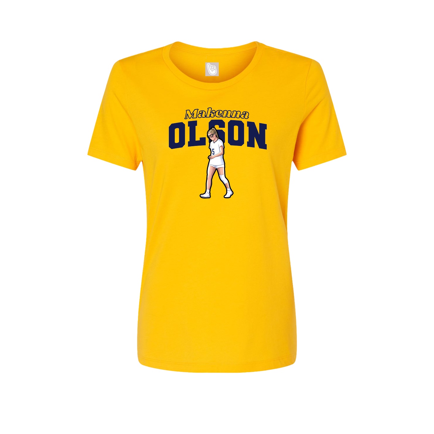 Womens Tee — Name Arch in Gold