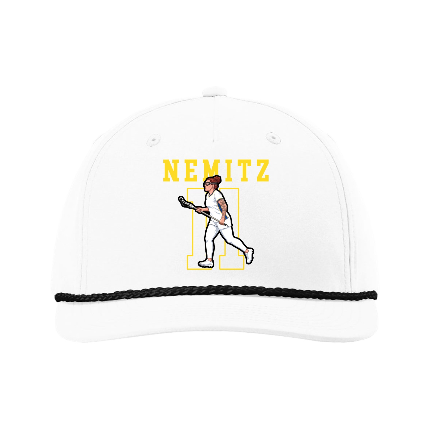 Five-Panel Classic Rope Cap — Shirsey in White