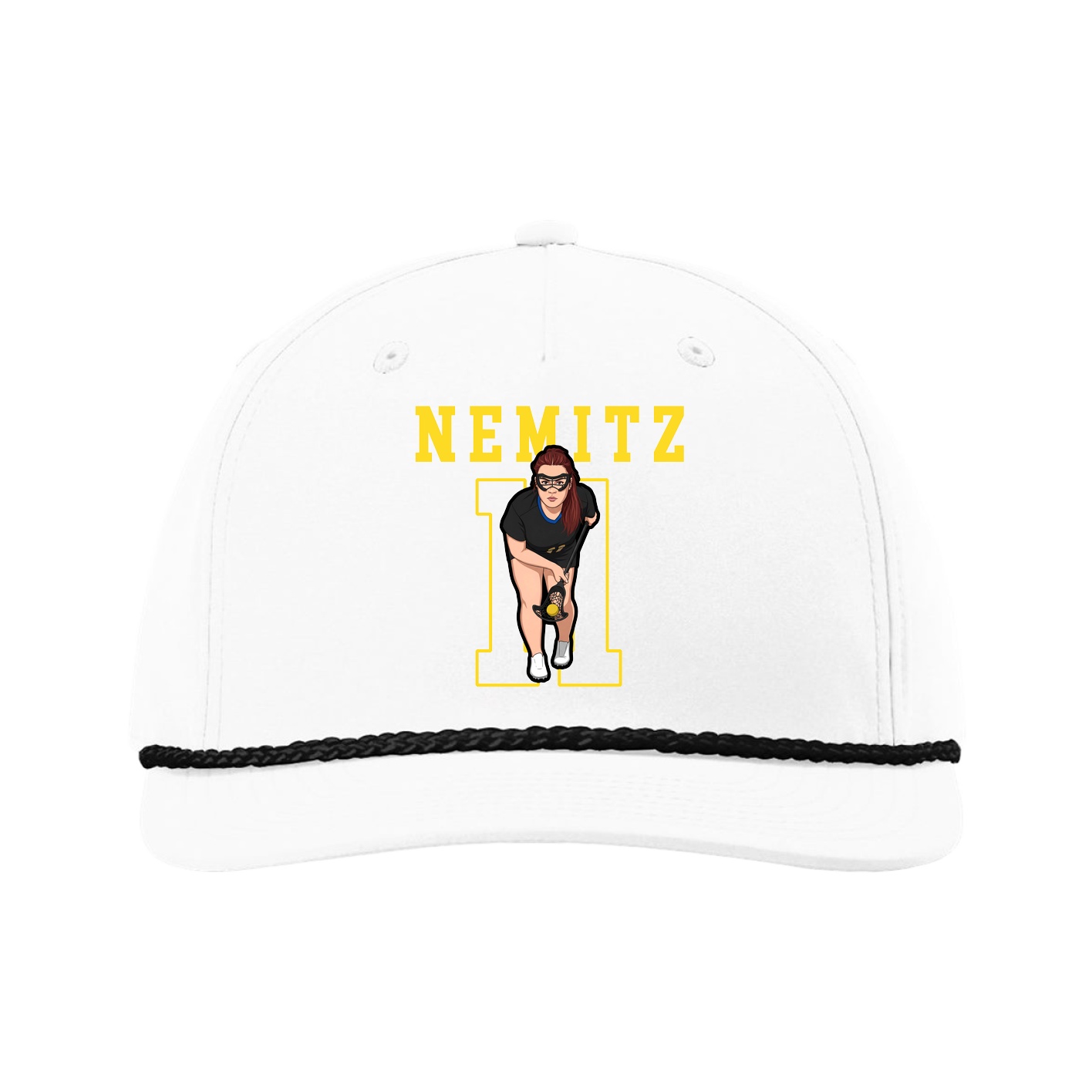 Five-Panel Classic Rope Cap — Shirsey in White