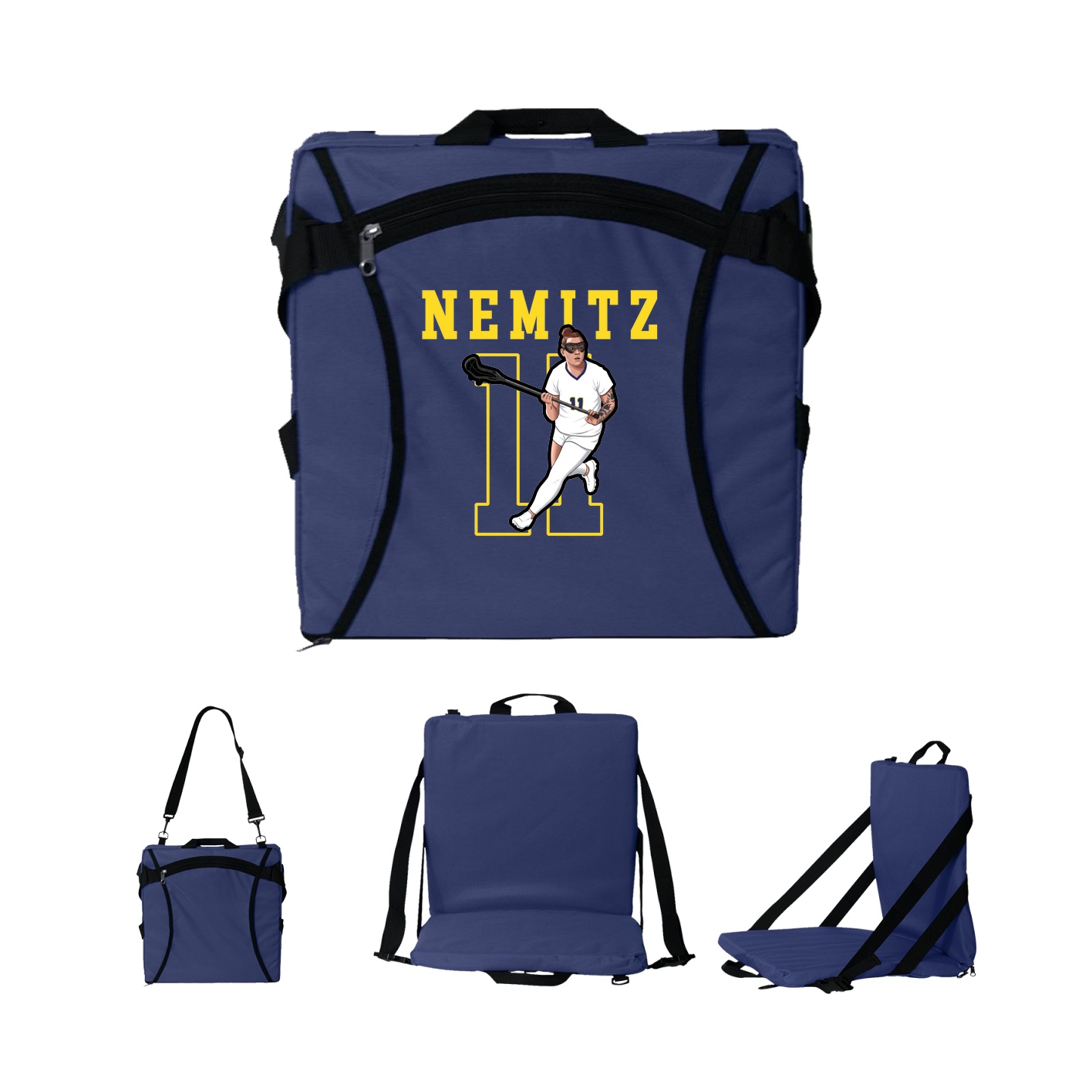Folding Stadium Seat — Shirsey in Navy