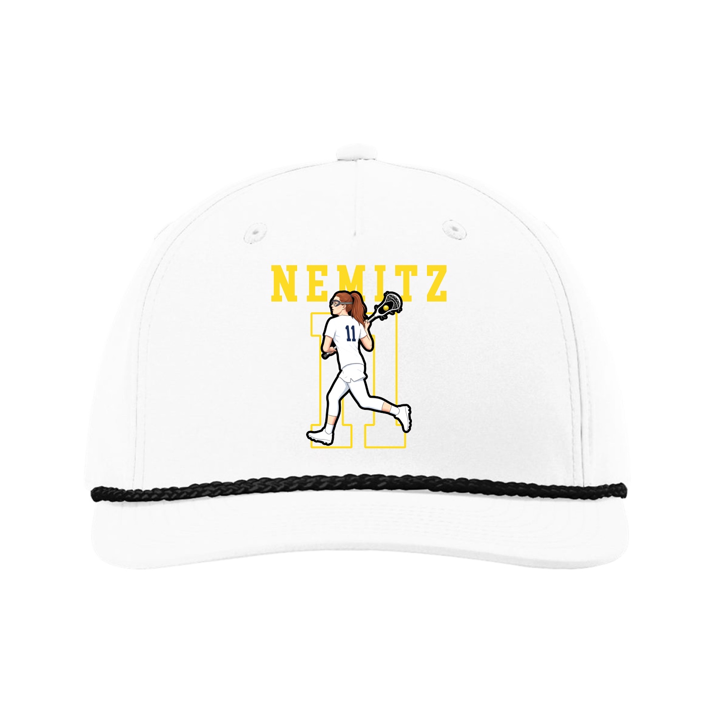 Five-Panel Classic Rope Cap — Shirsey in White