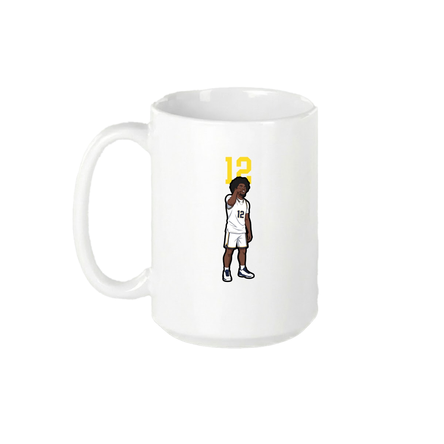 15oz Coffee Mug — Number Top in White
