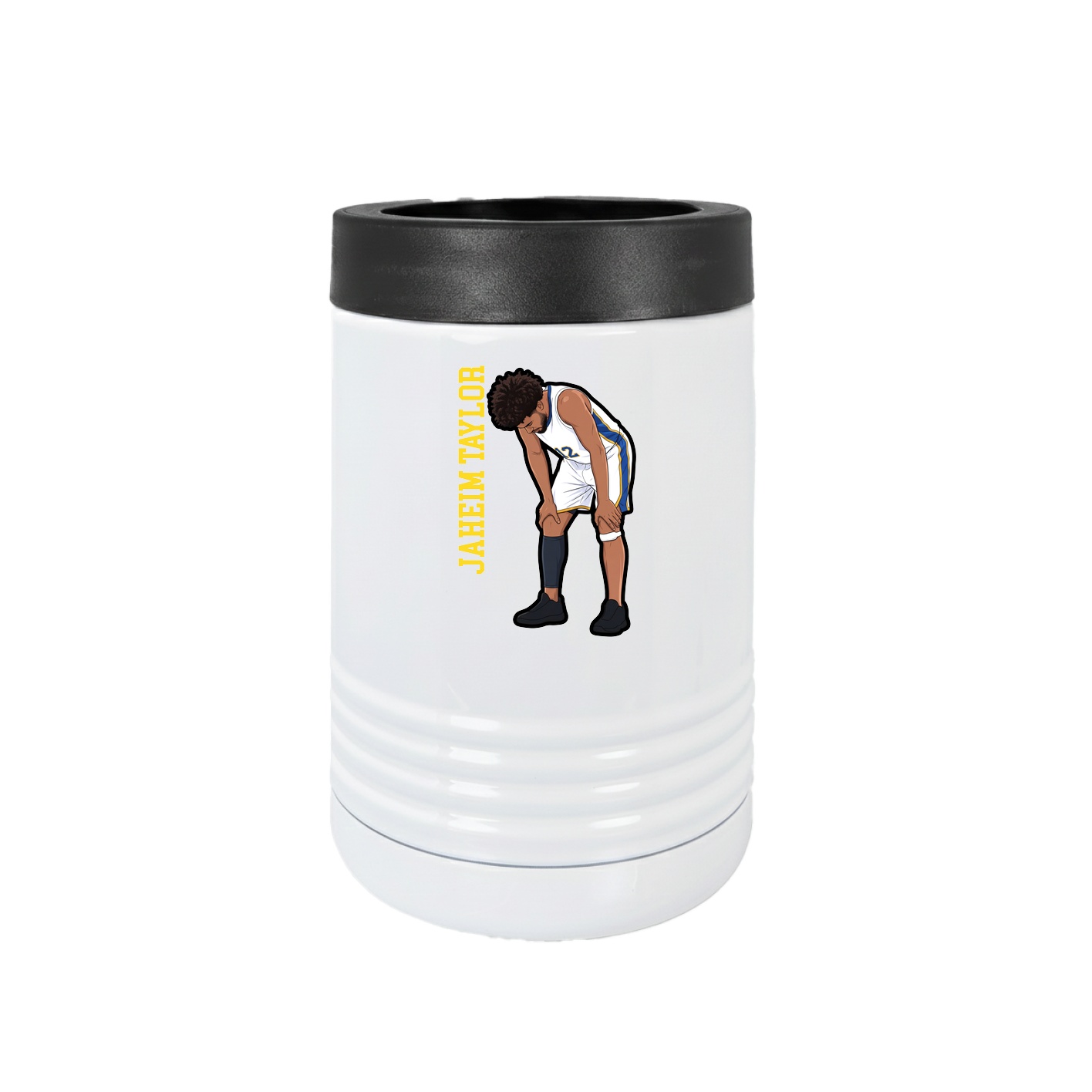 Beverage Holder — Name Vertical in White