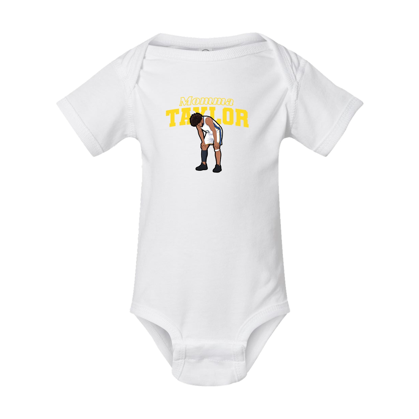 Baby Onesie — Mothers Day Block in White